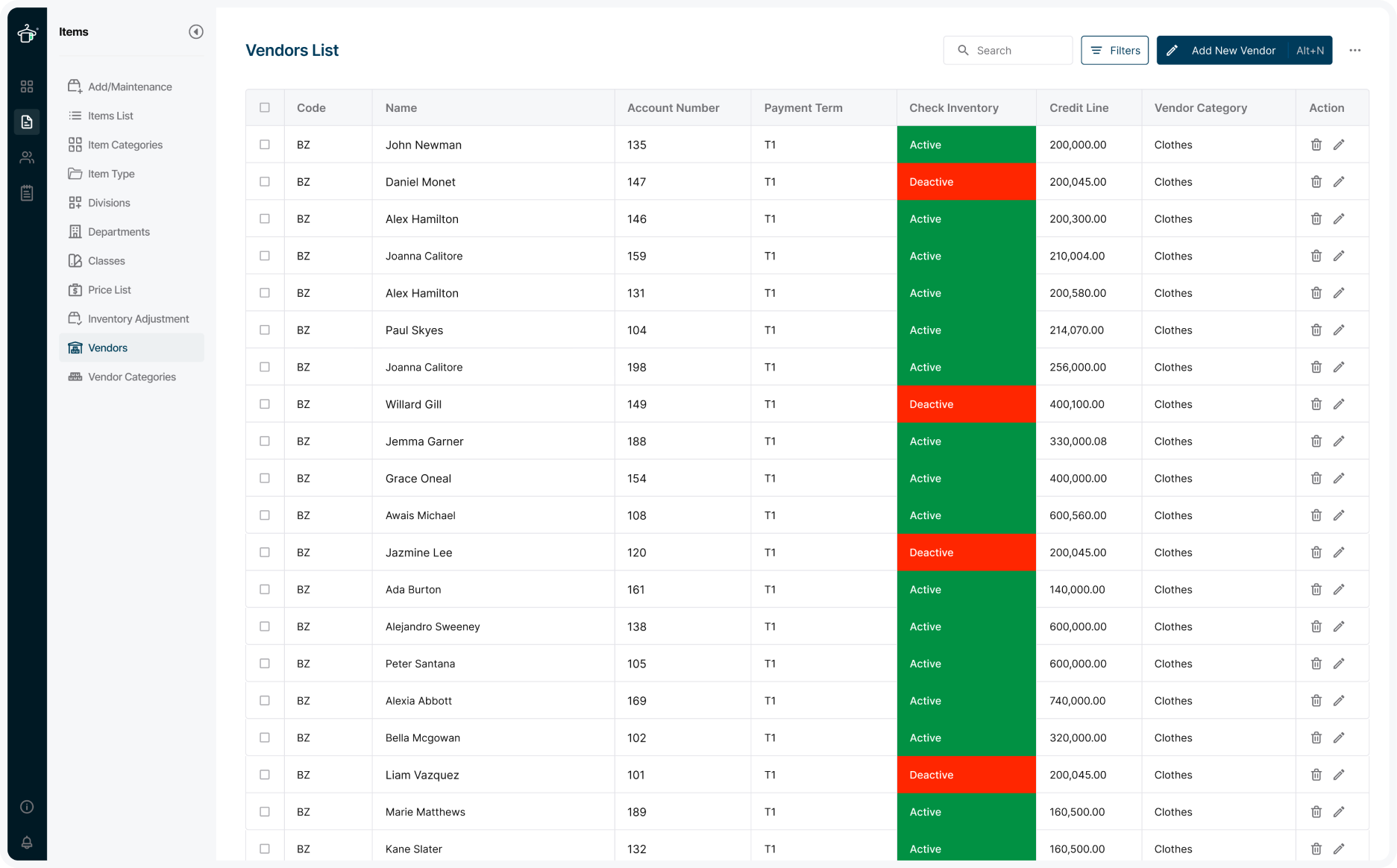 Vendor Management