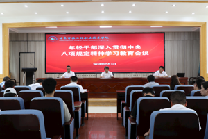 公司召开年轻干部深入贯彻中央八项规定精神学习教育会