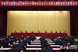 全省学习贯彻习近平新时代中国特色社会主义思想主题教育动员部署会议召开 胡昌升王炯讲话 任振鹤出席